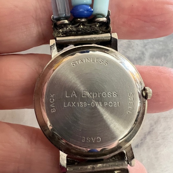 ❤️ L.A. Express Southwestern Watch Pre-Owned / New Battery Sz 7.25 Silver-Toned - Picture 7 of 10